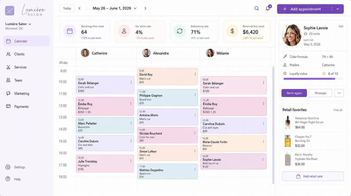 Custom CRM dashboard screen designed by VIGNO